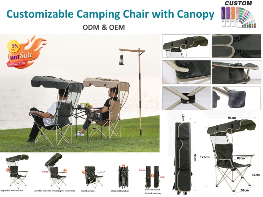 Ce este scaunul de camping pliabil cu baldachin?