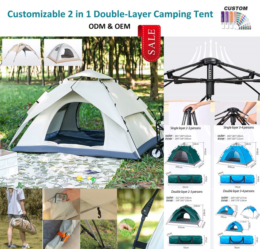 Cort cu instalare rapidă pentru camping, care funcționează ca și baldachin de plajă!