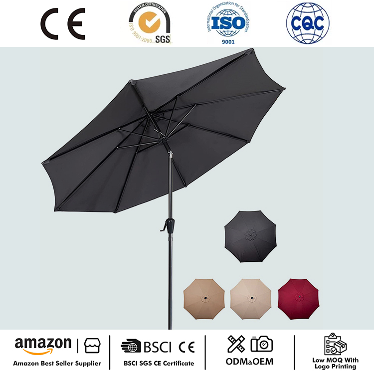 Umbrelă de terasă de 7,5 ft, 8 nervuri