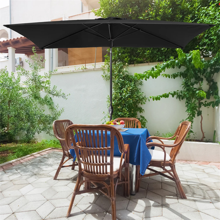 Umbrelă dreptunghiulară de piață de 10 x 6,5 ft