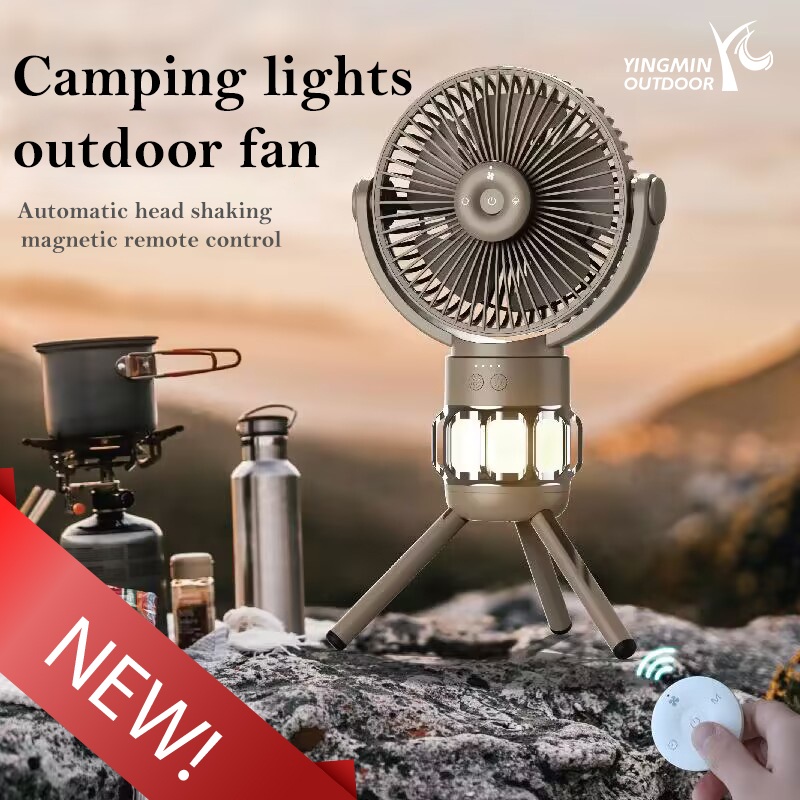 Ventilator de camping cu lanternă LED
