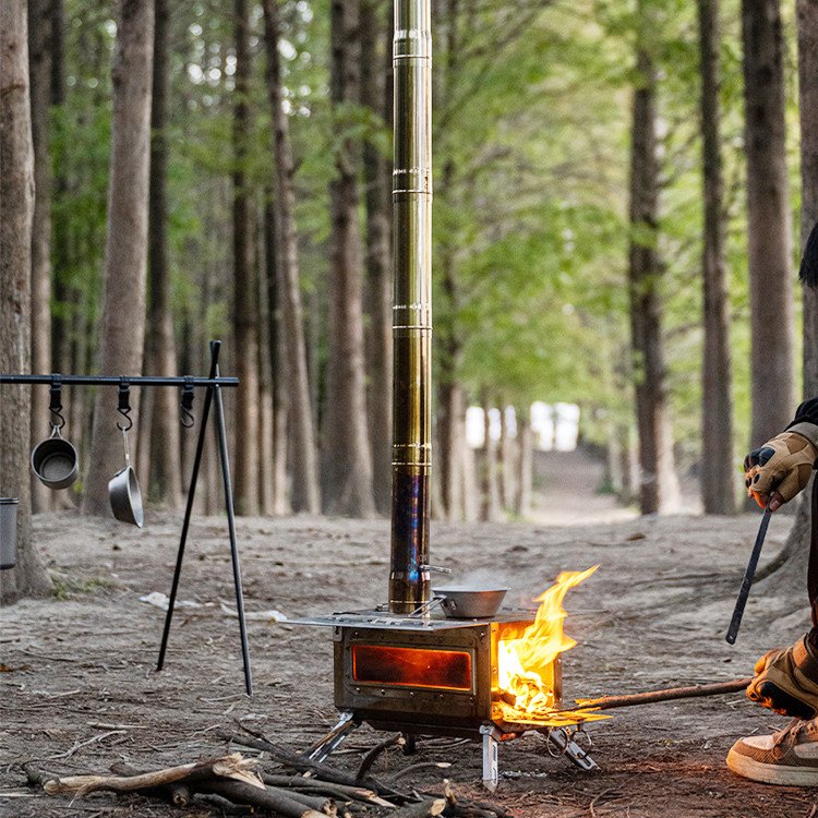 Sobă de cort fierbinte pentru camping