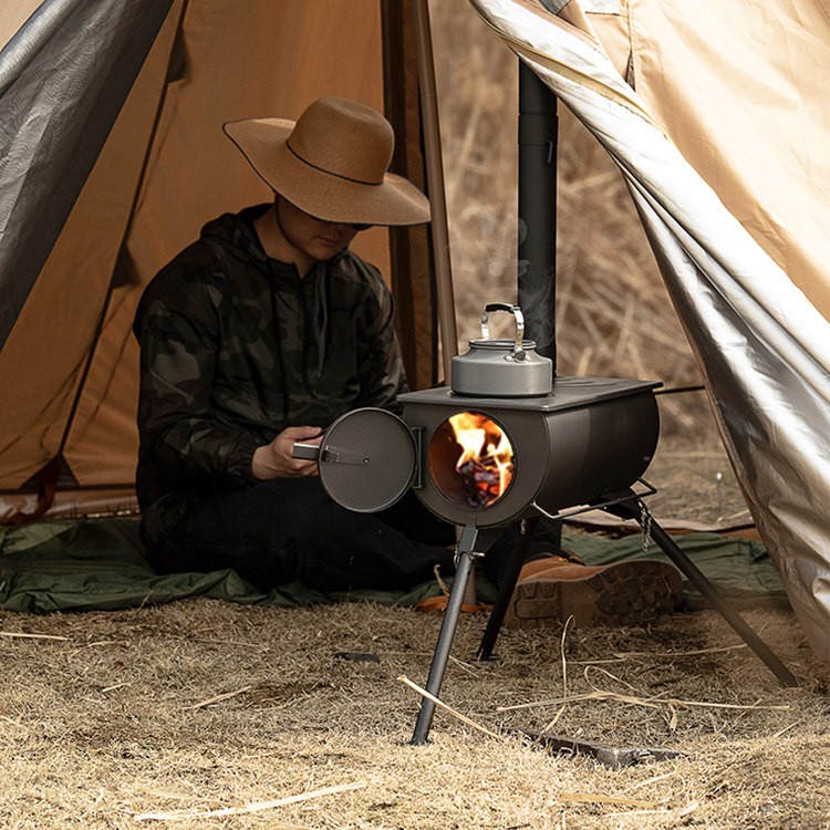 Soba cu lemne multifunctionala de camping