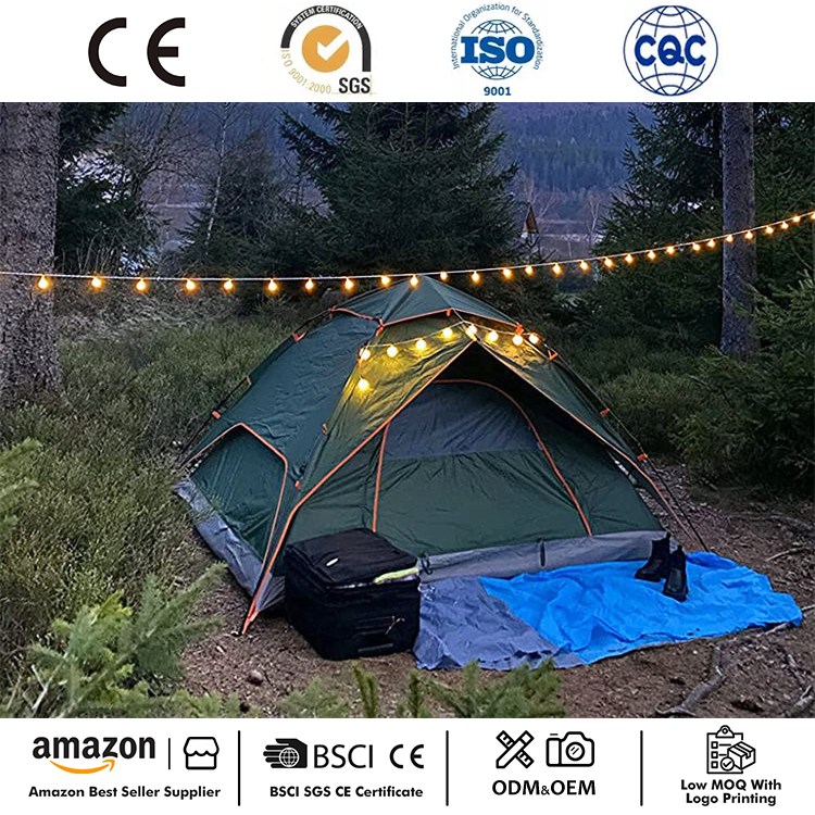 Cort de camping automat impermeabil pentru 3 persoane