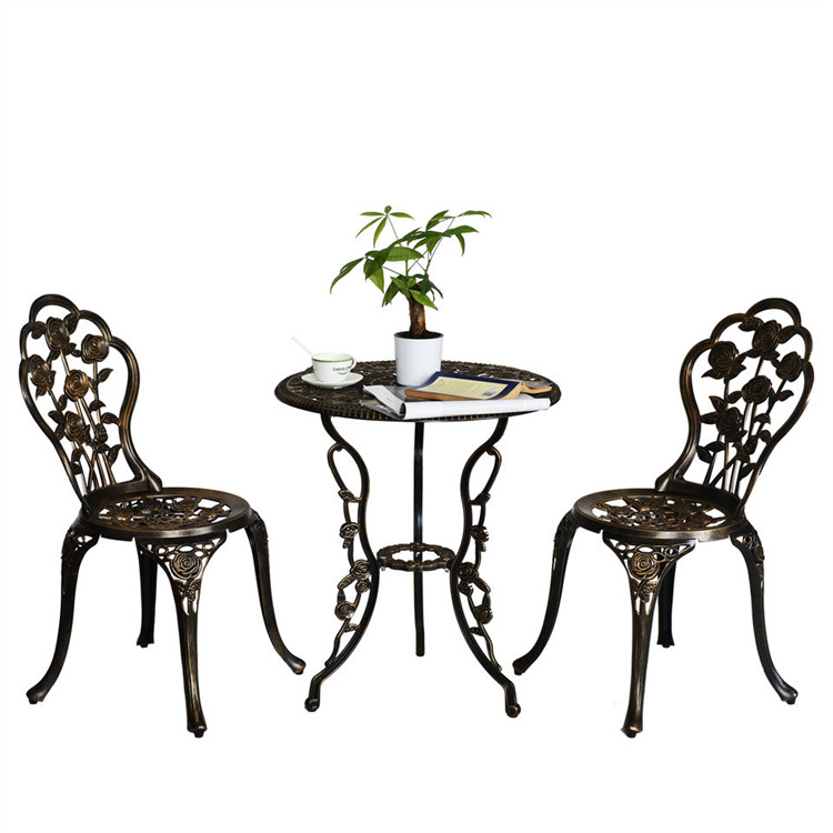 Set bistro din 3 piese din aluminiu turnat