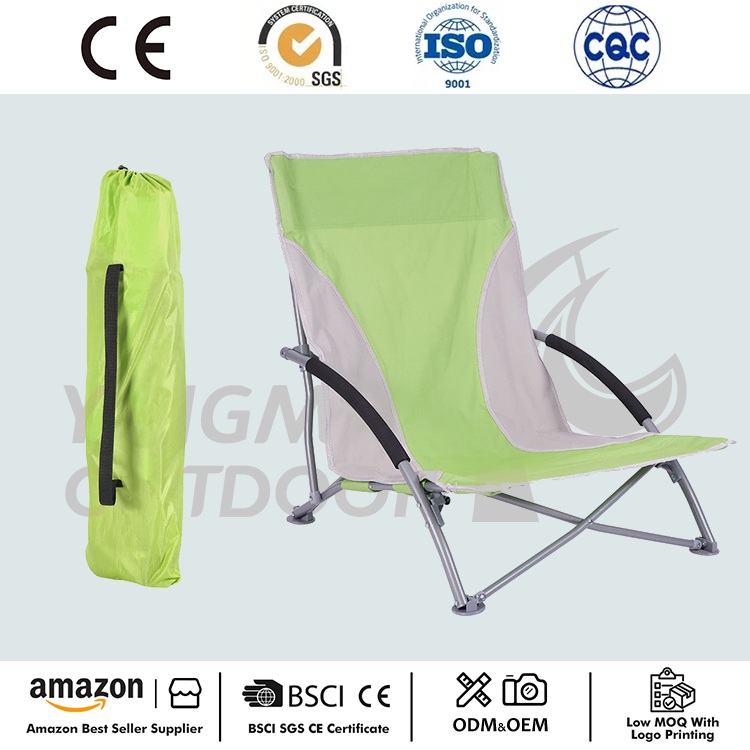 Scaun de plajă pliabil cu sling joasă