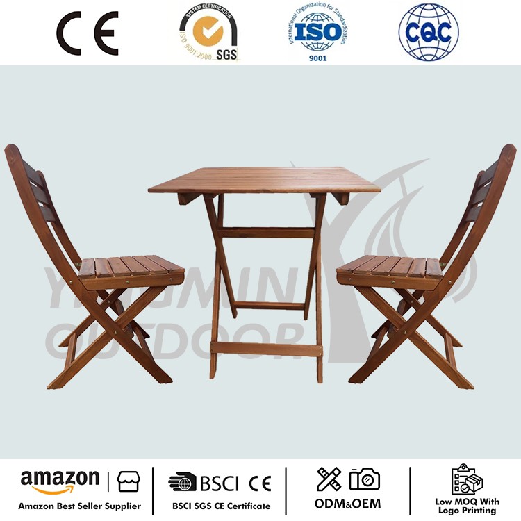 Set Bistro din 3 piese din lemn de esență tare Premium Patio