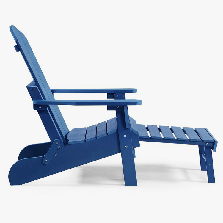 Scaun Adirondack pliabil din rasina cu otoman